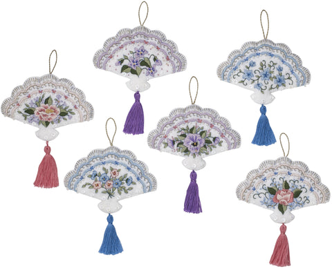 Bucilla Felt Ornaments Applique Kit 5"X4.5" Set Of 6