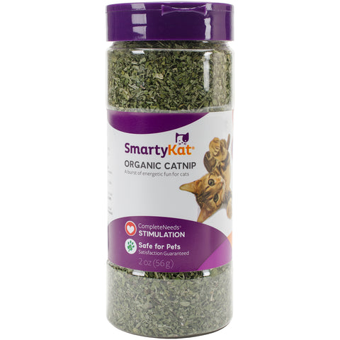 SmartyKat Certified Organic Catnip 2 Ounce Canister