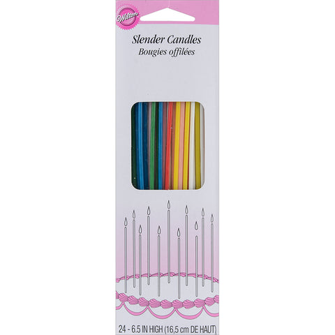 Slender Candles 6.5" 24/Pkg