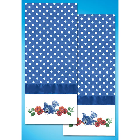Tobin Stamped For Embroidery Kitchen Towels 18"X28" 2/Pkg