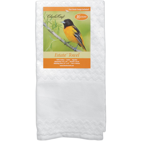 Charles Craft Estate Diamond Weave Towel 14 Count 16"X24"