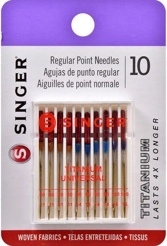 Singer Titanium Universal Regular Point Machine Needles