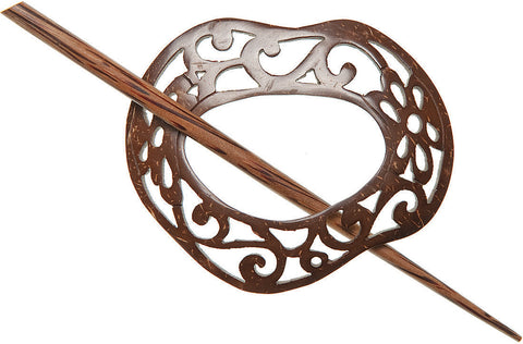 Paradise Coconut Shawl Pin