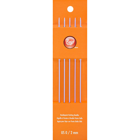 Boye Double Point Aluminum Knitting Needles 7"