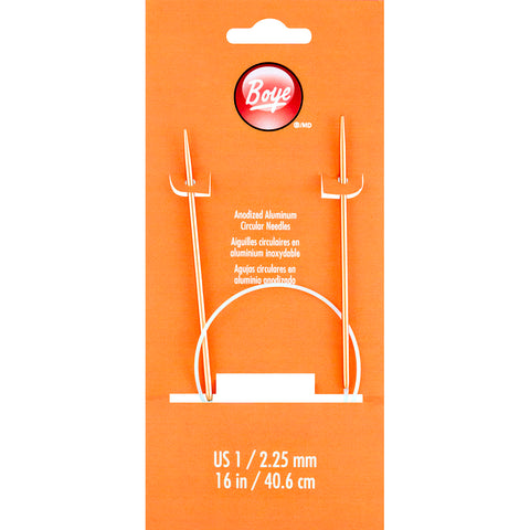 Boye Circular Aluminum Knitting Needles 16"