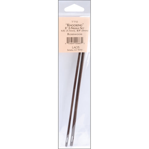 Lacis Knooking Rosewood Needles 8" 2/Pkg