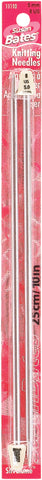Silvalume Single Point Knitting Needles 10"