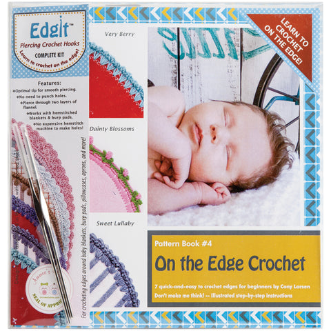 Ammees Babies Edgit Piercing Crochet Hook, Book & Burp Cloth