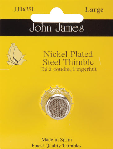 John James Nickel Plated Steel Crimp Top Thimble