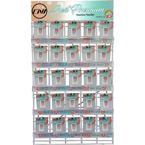 Clover Machine Needle 75pc Assortment W/Rack