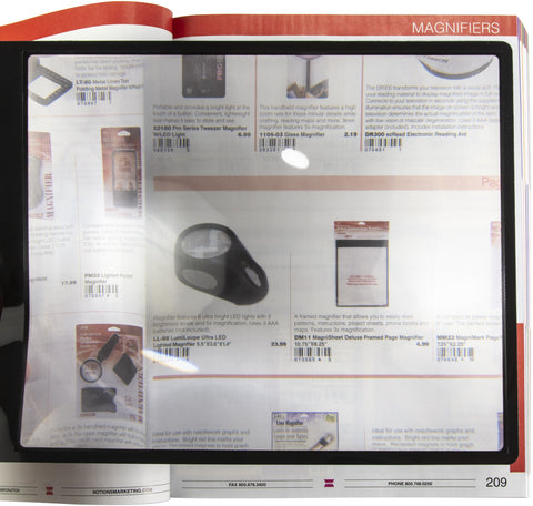 Carson MagniSheet Deluxe Framed Page Magnifier 10.75"X8.25"