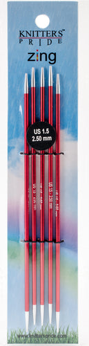 Knitter's Pride-Zing Double Pointed Needles 6"