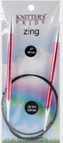 Knitter's Pride-Zing Fixed Circular Needles 32"