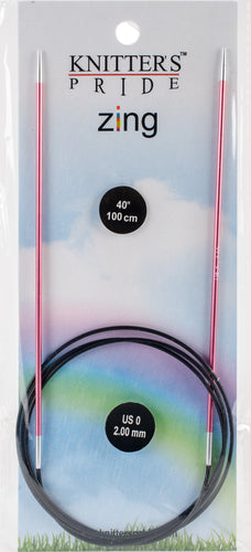 Knitter's Pride-Zing Fixed Circular Needles 40"