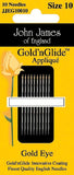 John James Gold'n Glide Applique Hand Needles
