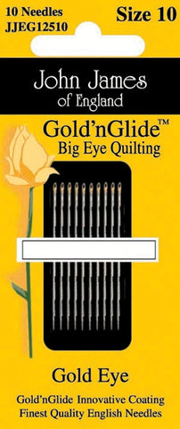 John James Gold'n Glide Big Eye Quilting Needles