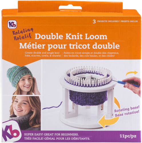Knitting Board Rotating Double Knit Loom 9.5"X10.5"X3.5"