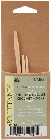 Brittany Cable Knitting Needles 3.75" 3/Pkg