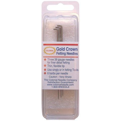 Colonial Gold Crown Felting Needles 3/Pkg