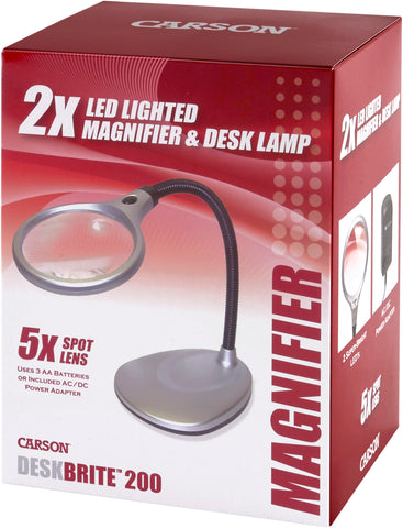 Carson Deskbrite 200 Illuminated Magnifier & Desk Lamp