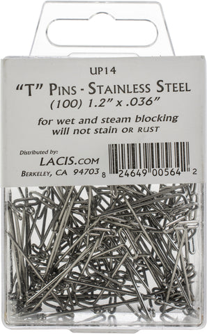 Lacis T-Pins 1.2" 100/Pkg