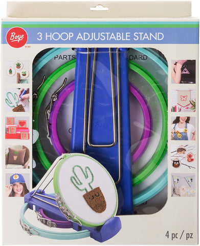 Boye Plastic Embroidery Hoops & Stand