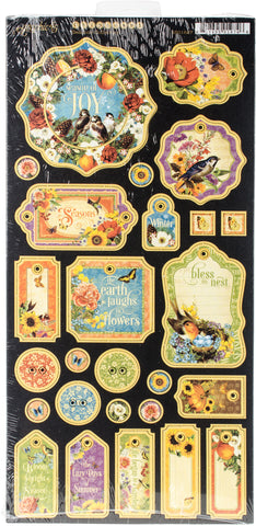 Seasons Chipboard Die-Cuts 6"X12" Sheet
