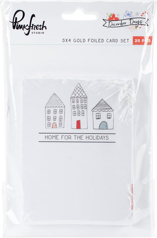 December Days Foiled Card Set 3"X4" 20/Pkg