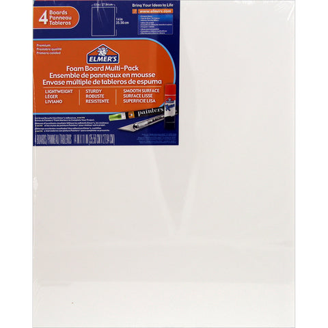 Elmer's Foam Boards 11"X14"X.1875" 4/Pkg