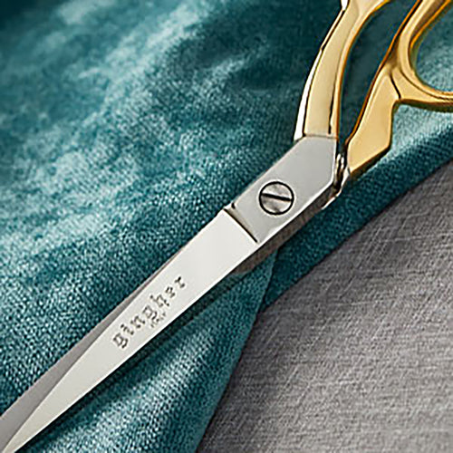 Gingher Gold Handle Knife Edge Bent Shears 8"