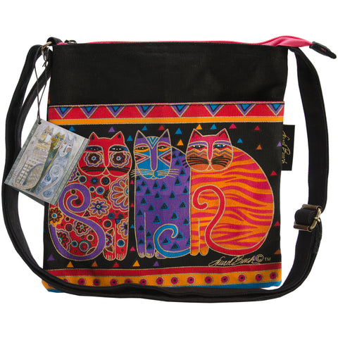 Laurel Burch Crossbody Purse Zipper Top 10"X10"