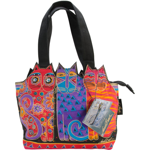 Laurel Burch Medium Tote Zipper Top 12"X3.5"X8.5"