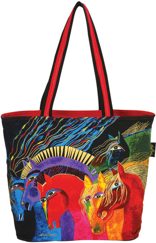 Laurel Burch Shoulder Tote Zipper Top 19"X7"X15"