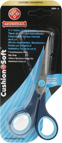 Mundial Cushion Soft Hobby & Craft Scissors 5.5"