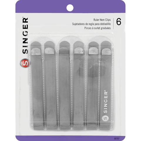 Singer Ruler Hem Clips 6/Pkg
