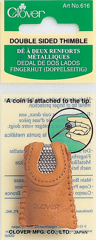 Clover Leather Double-Sided Thimble