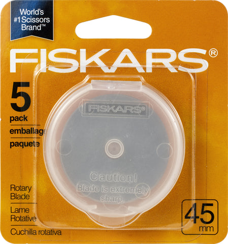 Fiskars Straight Rotary Blades 45mm 5/Pkg