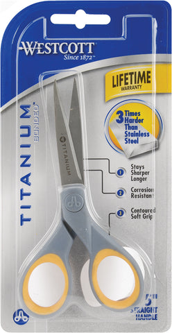 Westcott Titanium Straight Scissors 5"