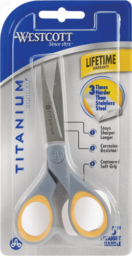 Westcott Titanium Straight Scissors 5"
