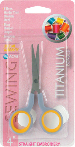 Westcott Titanium Straight Embroidery Scissors 4"