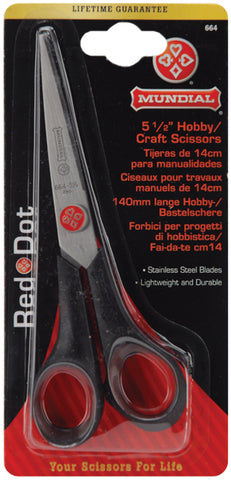 Mundial Red Dot Hobby & Craft Scissors 5.5"