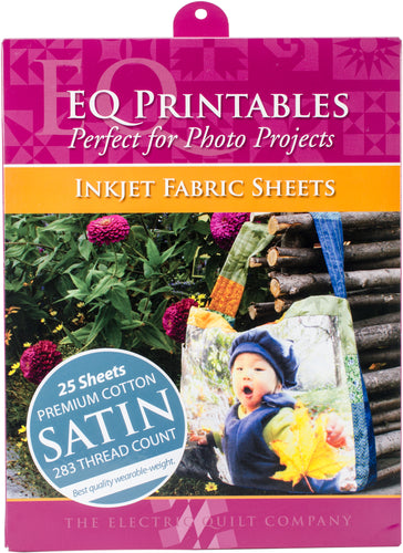 Premium Printable Cotton Satin Fabric 8.5"X11" 25/Pkg