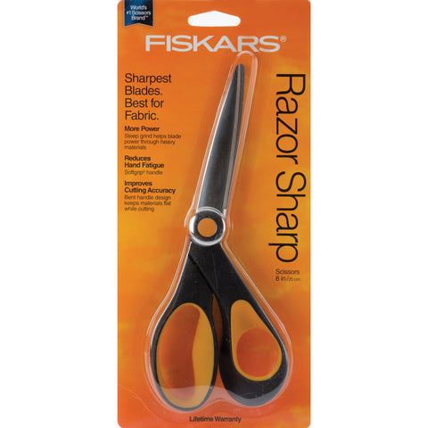 Fiskars Softgrip RazorEdge(TM) Bent Scissors 8"