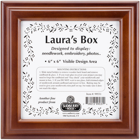 Sudberry House Mahogany Laura's Square Box 8"X8"X2.75"