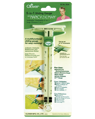 Clover 5-In-1 Sliding Gauge By Nancy Zieman