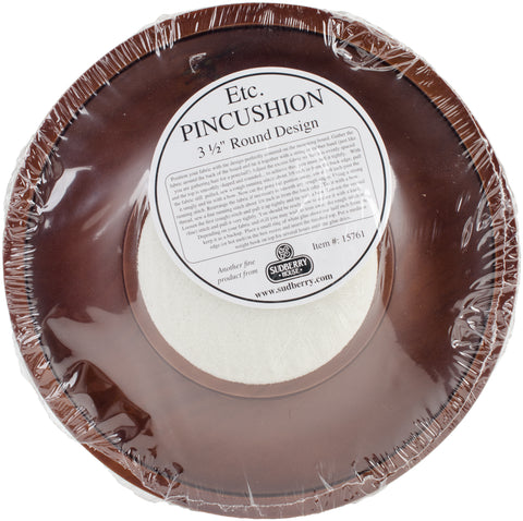 Sudberry House Mahogany Round Pincushion Tray 7"