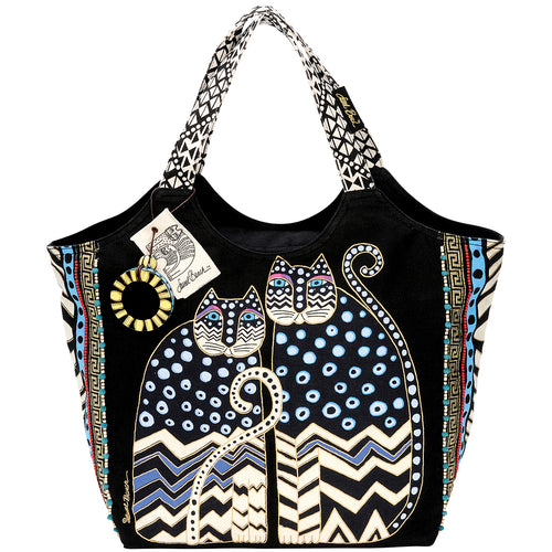 Laurel Burch Large Scoop Tote Zipper Top 19"X8.5"X12.5"