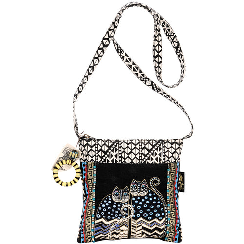Laurel Burch Crossbody Tote Zipper Top 10"X10" W/25" Strap