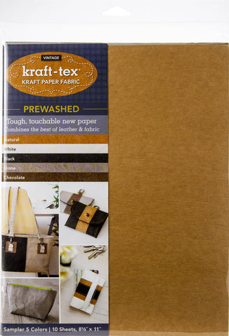 kraft-tex Prewashed Vintage Sampler 8.5"X11" 10/Pkg
