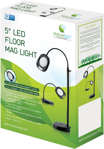 Daylight Naturalight LED 5" Floor Magnifying Light